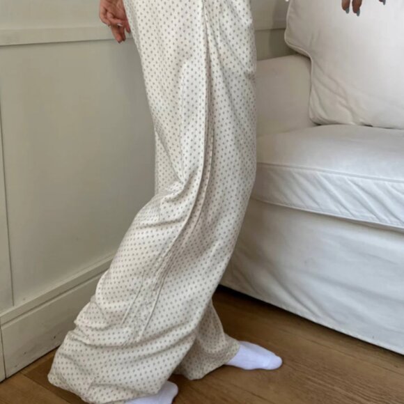 Brandy Melville Anastasia blue floral pants cottage feminine lounge coquette - Picture 7 of 16